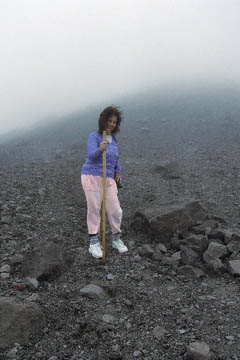 Gail climbing Mt. Fuji